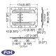 Large Recessed Lid Stay in 7mm Deep Dish with 27mm Off Set
